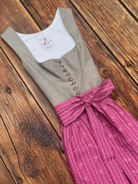Damendirndl AMINA Jägerli AA43 pink LG 80cm