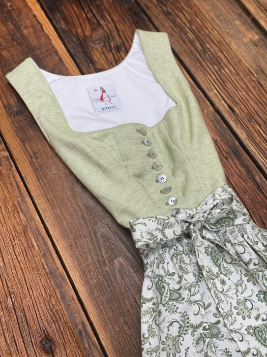 Damendirndl AMINA Leinen AA32 h.oliv