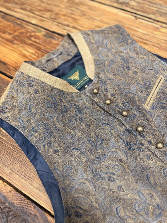 Herrenweste Lemberg PO 633 1530 25 blau/braun