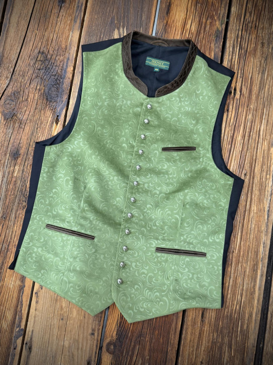 Herrenweste Westblume grün/braun