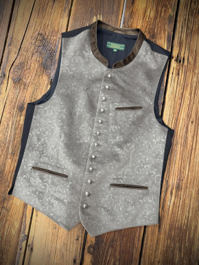 Herrenweste Westblume taupe/braun