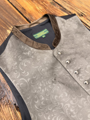 Herrenweste Westblume taupe/braun
