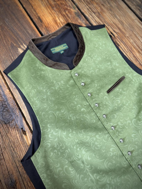 Herrenweste Westblume grün/braun