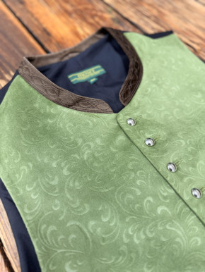 Herrenweste Westblume grün/braun